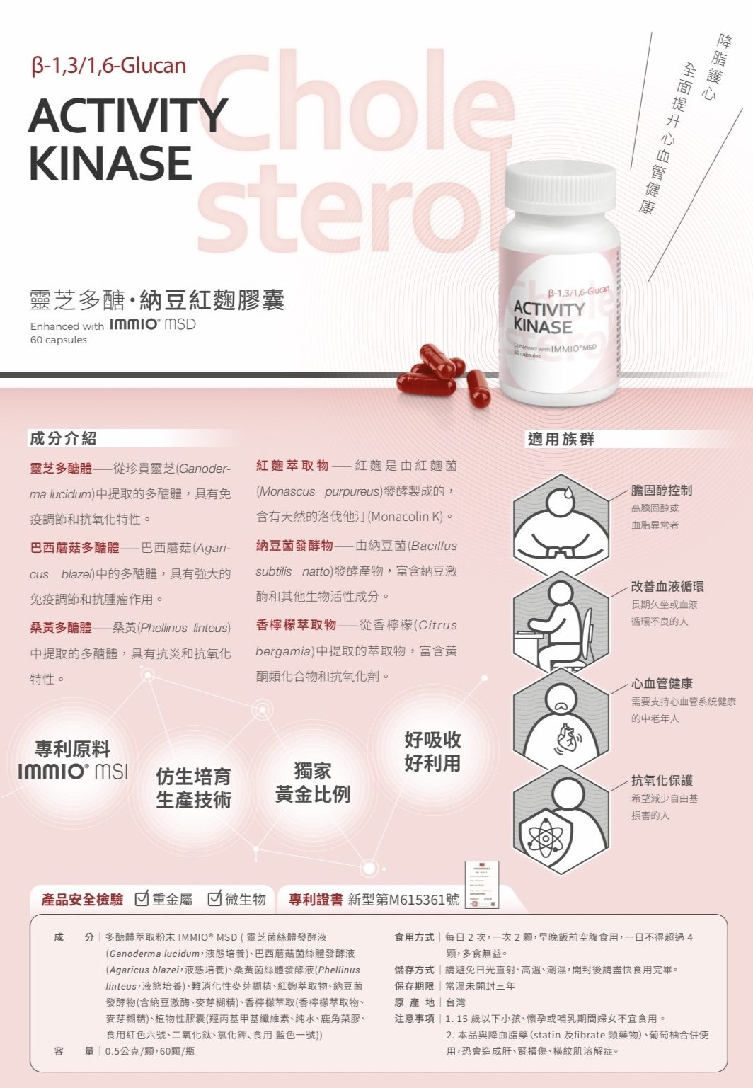 靈芝多醣•納豆紅麴膠囊